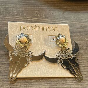 Persimmon  longhorn  earrings